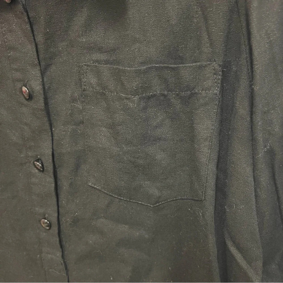 Cynthia Rowley linen blend midi shirt dress with flare size large - Picture 5 of 8